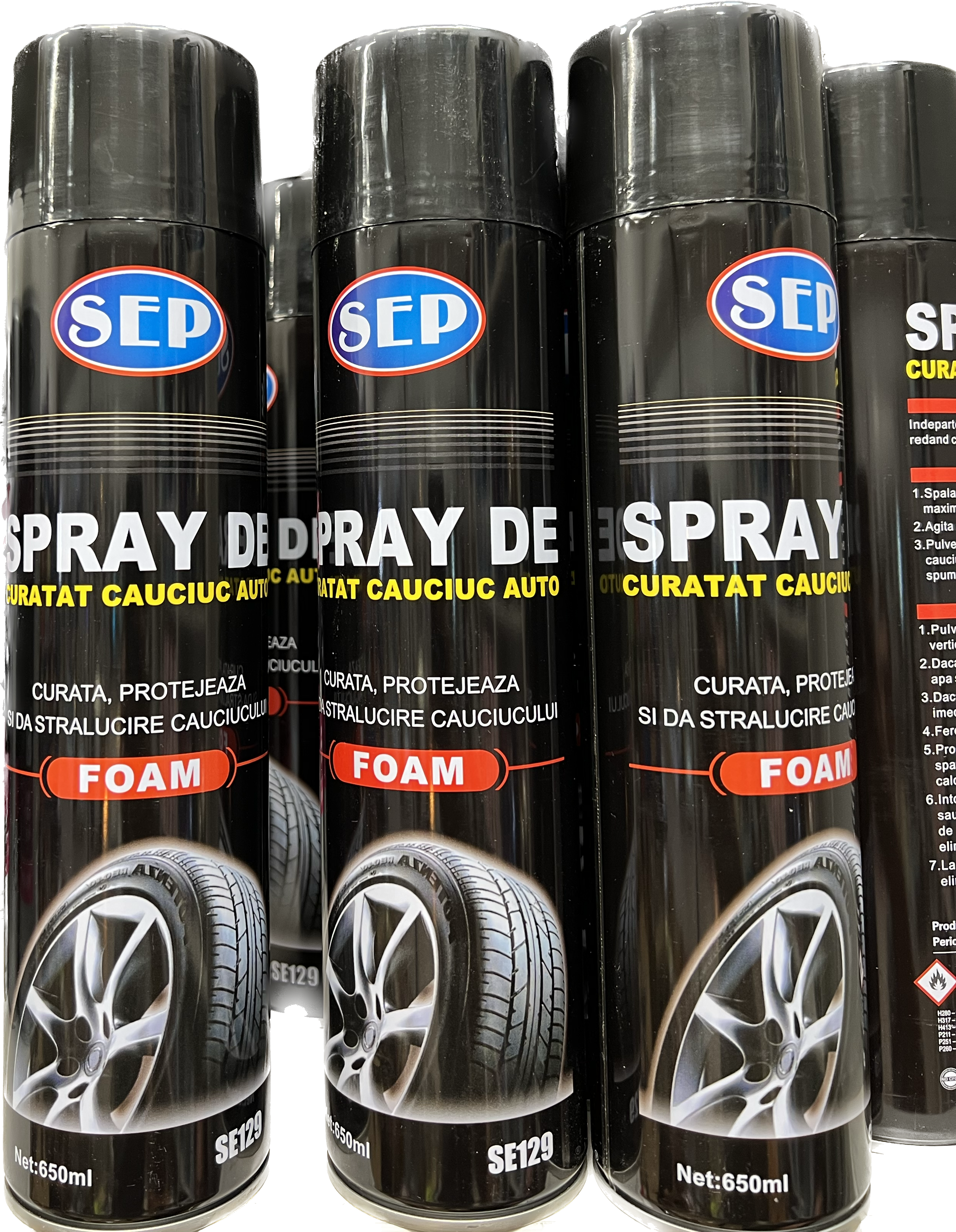Spray - Spuma ingrijire anvelope si jante SEP 650ml (1buc)